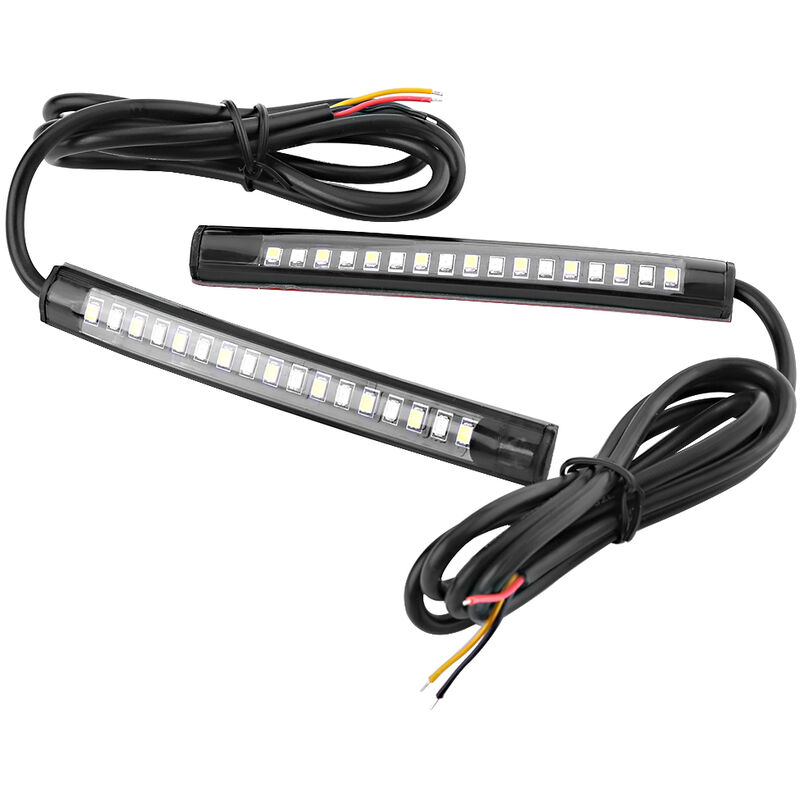 17 bandes lumineuses LED SMD flexibles universelles 2 x 12 V Feux de  freinage de voiture Clignotant Feu Arrière Bande lumineuse pour Moto Vélo  VTT Voiture RV