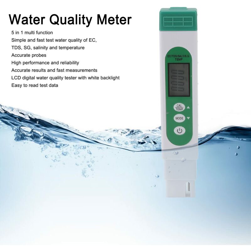 Testeur d'eau numérique, TDS S.G. Thermomètre Stylo d'analyse de l