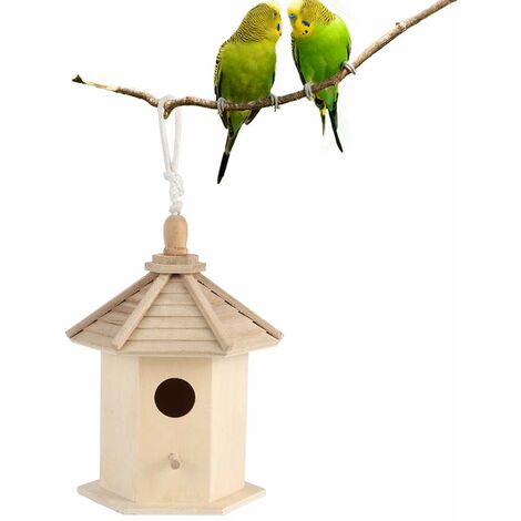Nid de reproduction d'oiseaux | Nichoir à oiseaux en bois pour cage avec  perchoir - Nichoir pour perroquets, perruches, calopsittes, tourtereaux