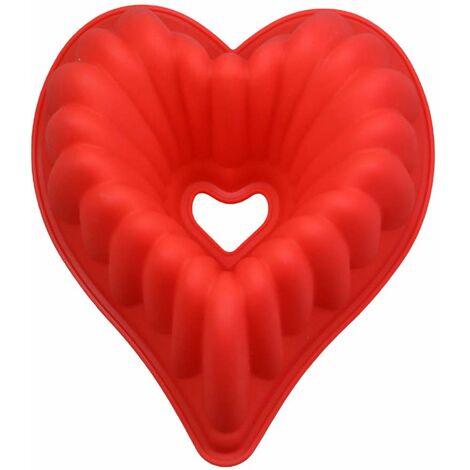 2pcs Moule en silicone en forme de coeur 3D Moule à colle en