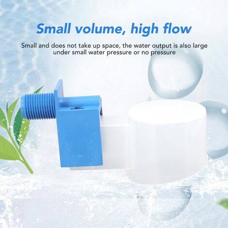 Vanne de Contrôle de Niveau D'eau Intérieure Compacte en Plastique étanche  pour Réservoir D'eau Vanne à Flotteur Automatique Accessoires D'aquarium de