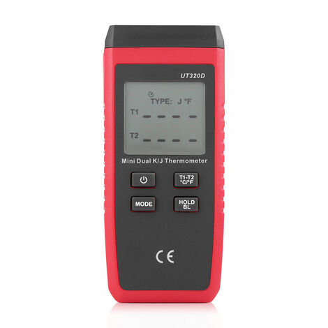 Uni T Mini thermomètre à thermocouple numérique K/J de type contact avec  écran LCD (UT320D)