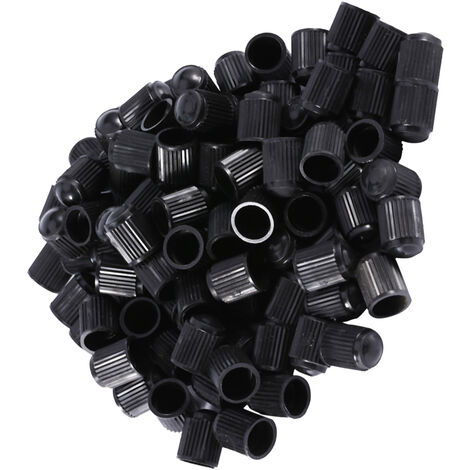 Capuchons de tige de Valve de pneu en plastique noir pour