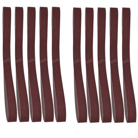 Bande abrasive 75 x 533 mm, jeu de bandes abrasives (grain 100) pour  ponceuses à bande, pour le ponçage, l'affûtage et l'élimination de la  rouille (10