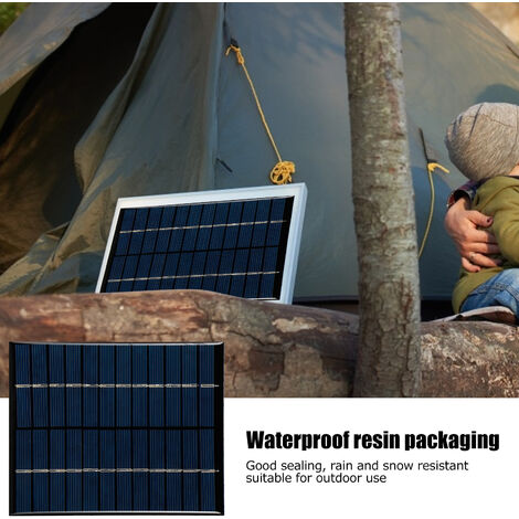 Mini panneau solaire polycristallin 2 pièces 0.36W 2V Mini panneaux  solaires polycristallins Module de chargeur de batterie bricolage + Kit de  pince