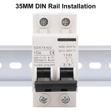 Disjoncteur 40A DC Miniature 2P 1000V 40A Système PV Solaire Isolateur de  Sectionneur DC Disjoncteur à Montage sur Rail DIN DZ47-63Z : :  Auto et Moto