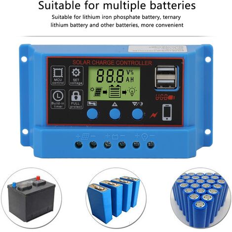 Contrôleur De Charge Solaire 30A 12/24V HP2430