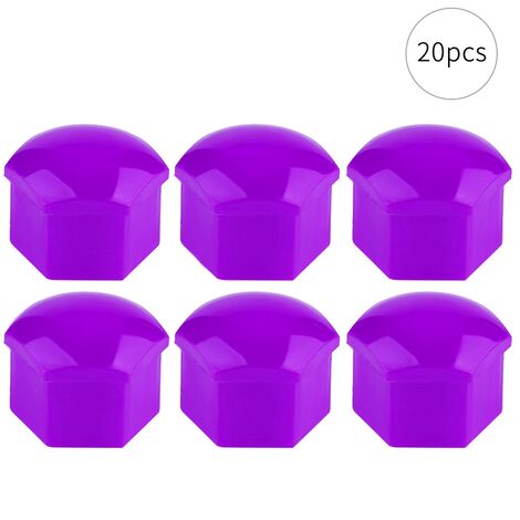 20pcs 21mm crou De Roue De Voiture Auto Hub Vis Protection Antivol Capuchon  Rouge