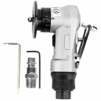 Mini meuleuse à angle pneumatique, meuleuse pneumatique à angle de 45 degrés, vitesse à vide 30000 tr/min Profondeur réglable 0,1 mm -0,9 mm Trou de chanfreinage min 7 mm pour le trou de bord de coupe