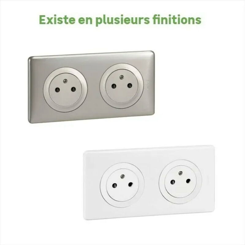 Presa da incasso Duplex, 1 presa Schuko, + USB-Charger, inox