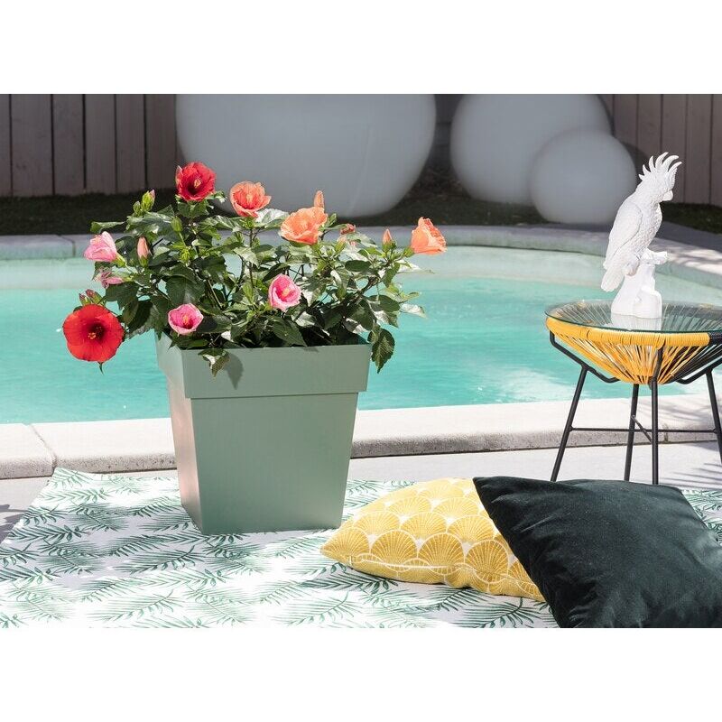 EDA - Vaso Eda Verde 30 Cm Plastica Ovale Moderno