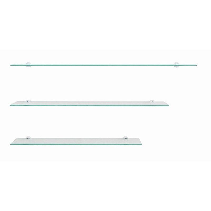 Ripiano Bagno In Vetro Temperato 40cm: Bordo In Acciaio - Foto 6