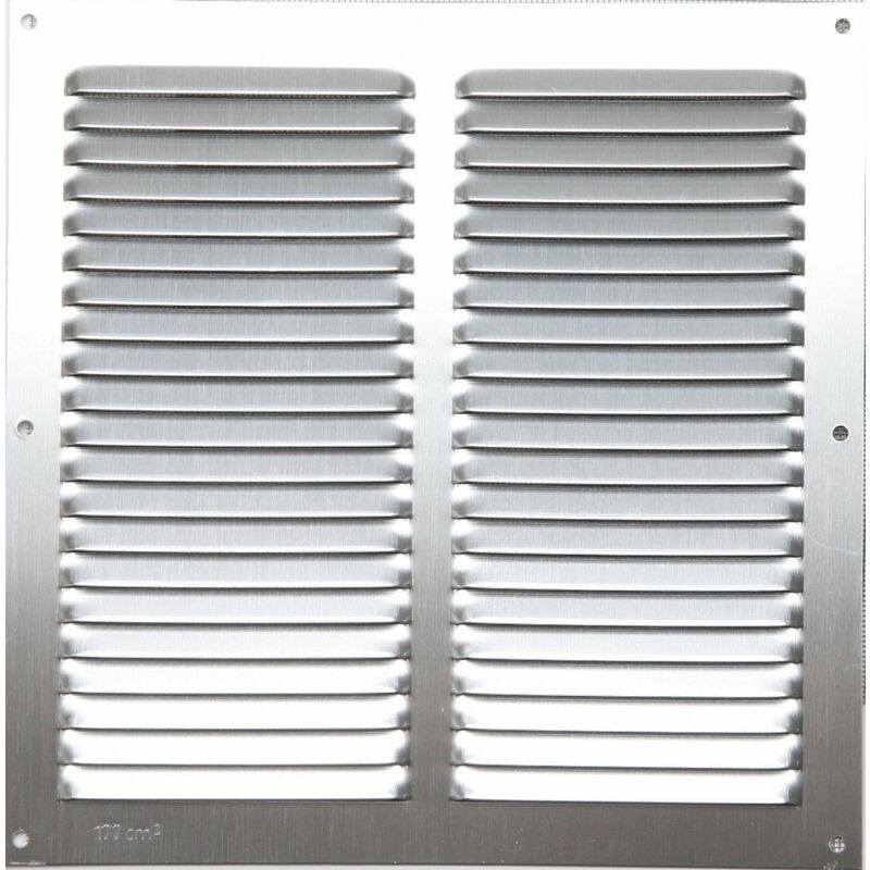 Griglia di ventilazione in alluminio anodizzato, L.25 x P.25 cm Centrale  Brico