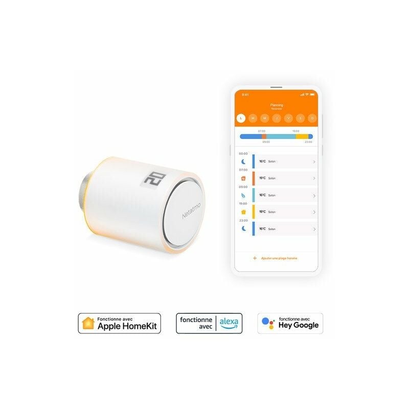 Testa termostatica aggiuntiva connessa e intelligente NETATMO