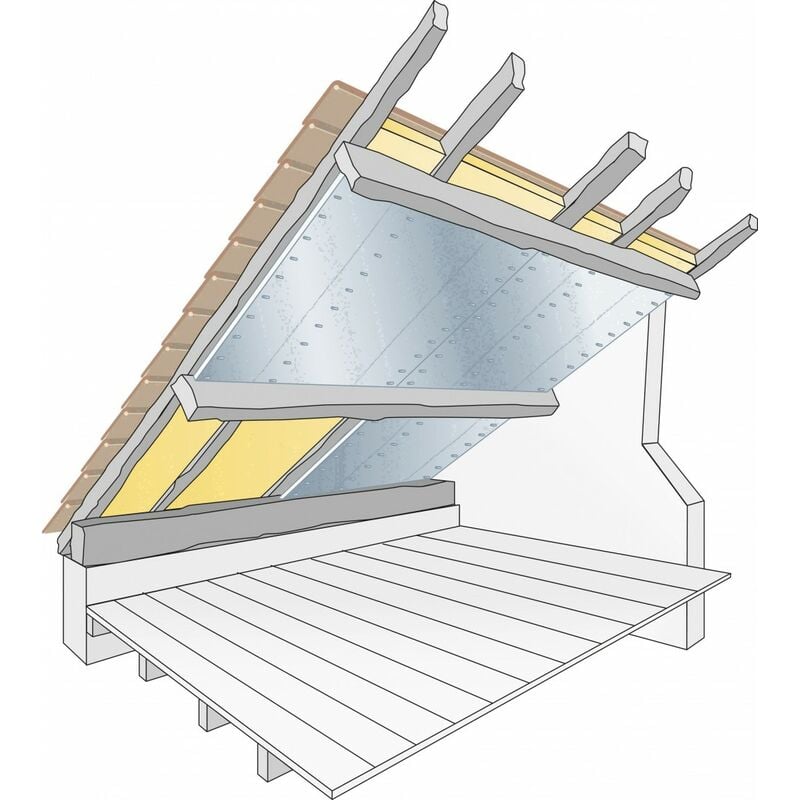 Rotolo isolante a bolle sottili, ACTIS, 10 x 1,5 m, Spessore 3,5 mm ACTIS