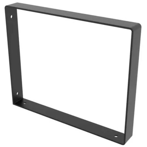 Mensola in stile industriale in acciaio nero opaco, H.21,1 x P.26 cm REI