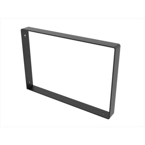 Staffa stile industriale in acciaio nero opaco, H.31,1 x P.21 x Spessore 0,3 cm REI