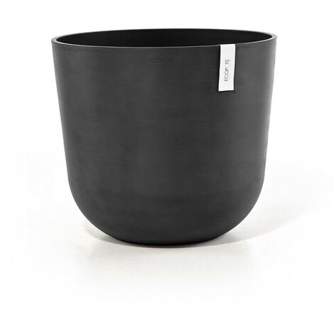 SCURO Vaso per piante nero H 25 cm - Ø 25 cm