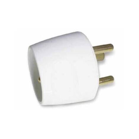 Adattatore / trasformatore elettrico con terra - Presa maschio 20A a presa femmina 16A - Bianco - Zenitech ZENITECH