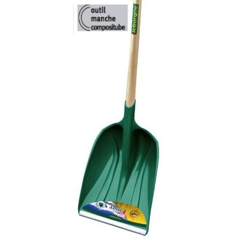 Pala da Neve per Vialetto, in Lega di Alluminio Larga 35 cm con Manico a Forma di D, Impugnatura Antiscivolo, Strumento Leggero per la Rimozione per Giardino, Campeggio all'Aperto