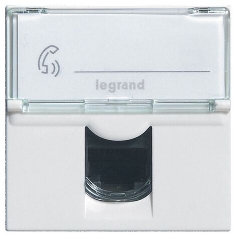 Legrand LEG99641 Presa Mosaic Senza Terra, Bianca Con Sicurezza Bambini E Connessione Rapida