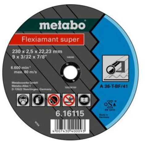 Dischi Flexiamant super cut-off 180x2.0x22.2 in acciaio Metabo (1/2)