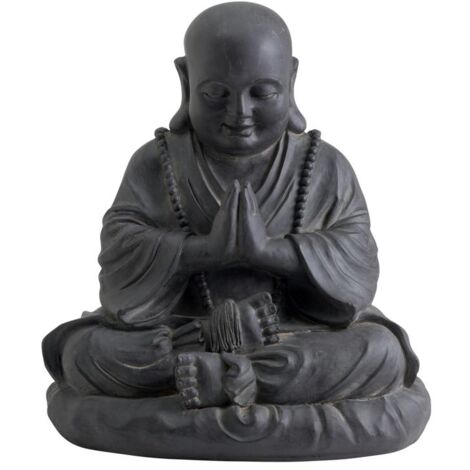 Statua Testa Di Buddha In Cemento Effetto Pietra – Scultura Da Giardino Antigelo, Altezza 29 Cm, Decoro Sereno Per Esterno E Interno
