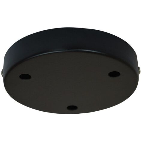 Rosone per lampadario monoforo in metallo bianco, foro 25mm