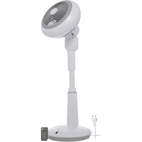 Iris Ohyama Woozoo, 37m², Ventilatore da Tavolo, Ufficio, Bianco, Telecomando, Silenzioso, Oscillazione, per Camera, Soggiorno, Cucina, Circolatore d'Aria, Raffreddamento, Potente, STF-DC15T