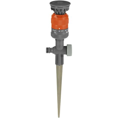 GARDENA Irrigatore circolare Vario Comfort su picchetto: per l'irrigazione da 90°-360° di superfici fino a 225 m², gittata max 17 m (1949-20)