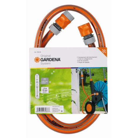 Kit di collegamento per l'irrigazione: tubo flessibile da 1,5 m + raccordi GARDENA