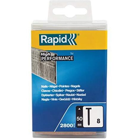 punte con testa n°8, 50mm, zincate 2800 pezzi - Rapid
