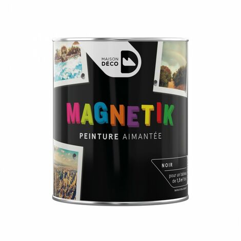 La vernice magnetica nera satinata MAISON DECO Magnétik è fantastica 0,5  litri MAISON DECO