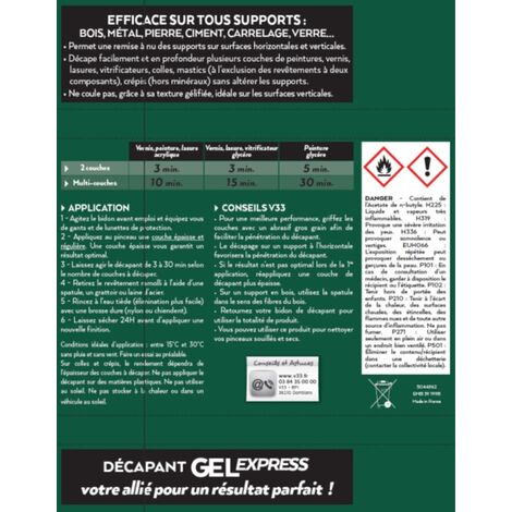 Sverniciatore gel express multisupporto 0,5 lt