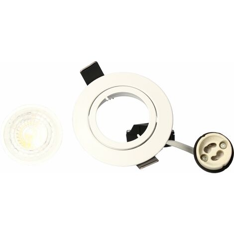 Set di 3 faretti da incasso orientabili bianchi SAPHYR GU10 5W 380lm Bianco  neutro Arlux Lighting