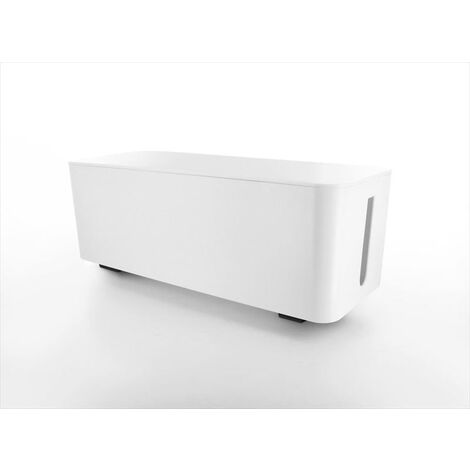 Scatola Portacavi In Bambù E Bianco - Per Nascondere Cavi E Spine, Organizzazione Casa/Ufficio - Foto 2