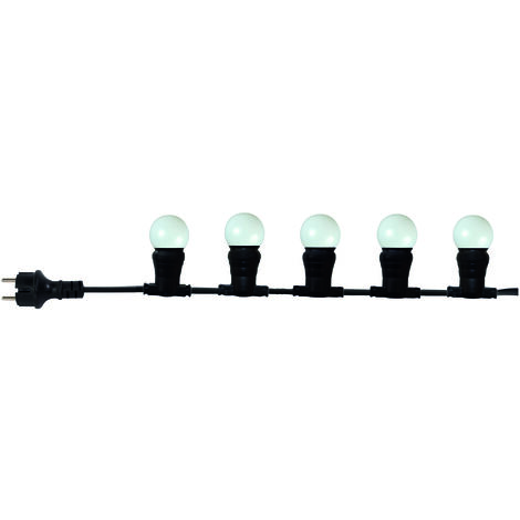 Ghirlanda Luminosa Led Da Esterno 6 Metri, 10 Globi, IP55, Telecomando, Timer, Multicolore
