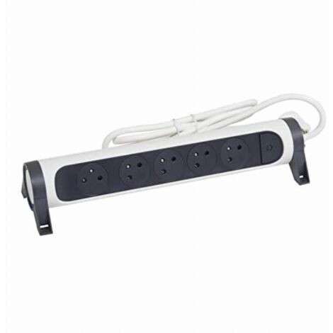 Presa multipla cablata compatta, 5 prese bianche, 1,5 m LEGRAND (1/5)
