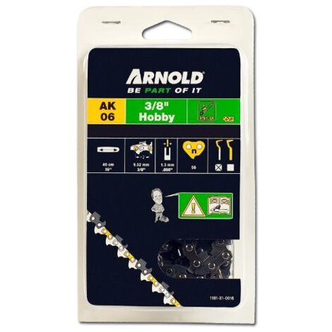 Catena per motosega 3/8", 1,3 mm - 56 maglie di trasmissione - tronchesi semicircolari Arnold (1/3)
