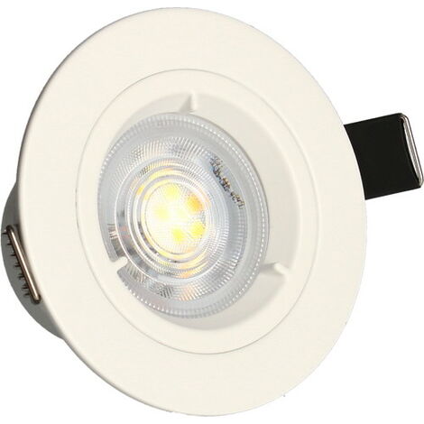 B.K.Licht Faretti LED da incasso dimmerabili, LED integrati 5,5W, diametro  foro 60mm, 5 faretti da bagno ultrasottili, luce calda, resistenti agli