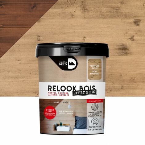 MAISON DECO colorante legno per interni relook in legno, 0,75l, legno naturale MAISON DECO