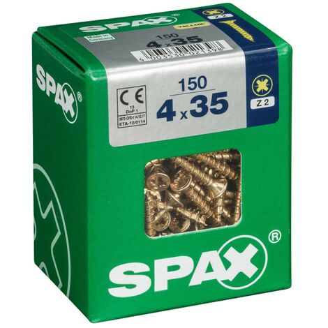 Set di 150 viti in acciaio a testa svasata pozidriv SPAX, Diam.4 mm x L.35 mm SPAX (1/5)