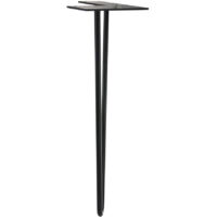 Tavolino Design Gamba H. 400mm - Acciaio Epossidico Nero Cime