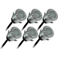 Set di 6 faretti da incasso per esterno 4.5W, 3000K, 6x15lm, Ø35, inox - PATIO Arlux Lighting
