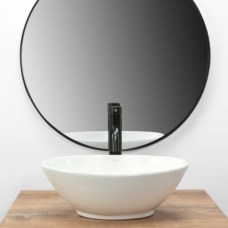 Rea Pamela Mini Waschbecken Aus Keramik - Aufsatzwaschbecken 40x27cm Für Badezimmer