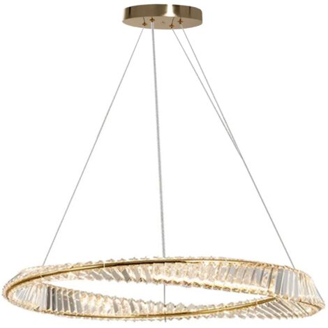 TOOLIGHT DECKENLAMPE APP1202-CP CRISTAL GOLD 80CM