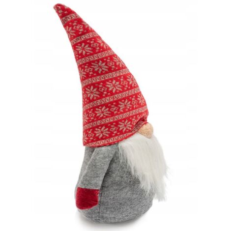 Weihnachtszwergvektorsymbol Eine Niedliche Elfe Mit Bart Hält Einen