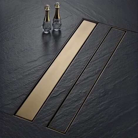Rea Duschrinne Neox Slim Pro Gold 80 – Edelstahl Linearablauf Für Dusche & Bad