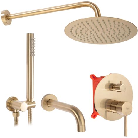 DUSCH- UND BADESET MIT LUNGO-AUSLAUF GOLD SZ SKU REA-P6609