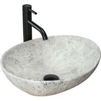 REA AUFSATZWASCHBECKEN SOFIA LIGHT STONE